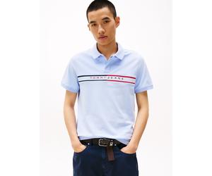 Polo slim con strisce colorate Blu S A righe