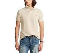 Polo Slim Fit in piqué di cotone Beige L Tinta unita