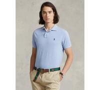 Polo slim in cotone piqué Blu M Tinta unita