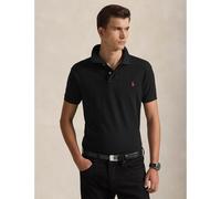 Polo slim in cotone piqué Nero S Tinta unita