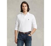 Polo slim in piqué a maniche lunghe Bianco XL Tinta unita