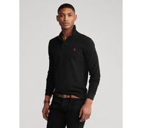 Polo Ralph Lauren - Polo slim a maniche lunghe nera con logo-Nero XS