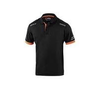 Polo Sparco Tech (lavoro di squadra) nera arancione - taglia L