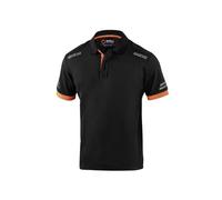 Polo Sparco Tech (lavoro di squadra) nera arancione - taglia M