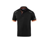Polo Sparco Tech (lavoro di squadra) nera arancione - taglia XXL