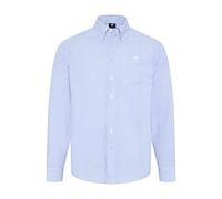 Polo Sylt Bottoni in Popeline di Cotone Regular Fit Camicia Button-Down, L Blue/Wht STR, XXL Uomo