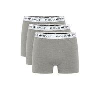 Polo Sylt Confezione da 3 Boxer in Misto Cotone con Elastico in Vita con Etichetta da Uomo Med G/Med G Dif M