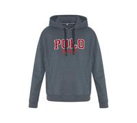 Polo Sylt Felpa con Cappuccio in Misto Cotone con Effetto Etichetta da Uomo Total Eclipse Melange 3XL