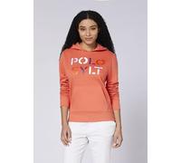 Polo Sylt Felpa con Cappuccio in Misto Cotone con Stampa Effetto Etichetta da Donna Burnt Sienna M
