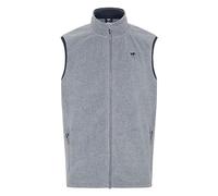 Polo Sylt Fleece-Weste mit Label-stitchings Gilet in Pile con Cuciture Etichette, 7548 Medium Grey/Dark Blue, 60 Uomo