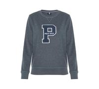 Polo Sylt Sweatshirt mit Label-akzent Felpa con Accento Etichetta, 19-4010 m Total Eclipse Melange, 52 Donna