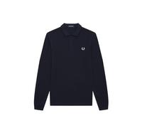 Polo tinta unita a maniche lunghe Fred Perry Bleu L