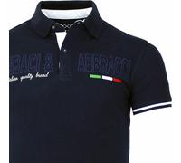 Polo uomo Baci Abbracci con logo ricamato grande e stampa sul collo art BAM2120x