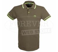 Polo uomo Baci Abbracci con logo ricamato e stampato fluo sul collo art BAM2428