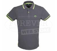 Polo uomo Baci Abbracci con logo ricamato e stampato fluo sul collo art BAM2428