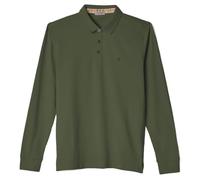 Polo Uomo Caldo Cotone Felpato Manica Lunga Blu Grigio Taglie Forti 3XL 4X 5X 6X (IT, Testo, 5XL, Regular, Regular, Verdone)