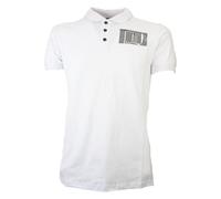 Polo uomo compatibile con Juventus bianco con scritta