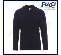 POLO UOMO DA LAVORO MANICA LUNGA CON COLLETTO PAYPER VERONA 100% COTONE PIQUET