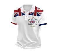 Polo Uomo Estate da Golf con Zip in Tessuto Elasticizzato Motivo Quadri Estivo Taglio Fitted Sartoriale Manica Corta Multifunzionale Tennis Sportiva