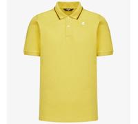 Polo Uomo K-WAY Jud Cotone Manica Corta Collo Rigato K7121JW XZ7 Giallo