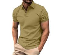 Polo Uomo Manica Corta Chic Casual Poloshirt Slim Fit Cotone Maglietta Firmate Lavoro Basic T-Shirt Elegante Leggera Bianca Magliette Camicia Classica Traspirante T Shirt Polo Tennis Business Sportiva
