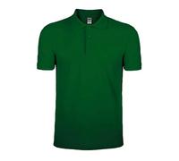 Polo Uomo Manica Corta - Maglia Abbigliamento da Lavoro, T Shirt 100% Cotone Piquet, Maglietta Tinta Unita con Colletto e Bottoni (IT, Testo, XXL, Regular, Regular, Verde)