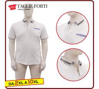 polo uomo manica corta t-shirt cotone TAGLIE FORTI da 2XL a 6XL Re del Mare