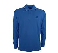 BE BOARD 1 Pezzo Polo Uomo Manica Lunga 9004 Disponibile Anche in Taglie Calibrate Bluette-Blu-Bianco Taglia 4XL