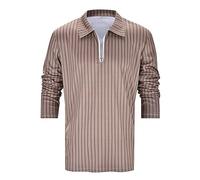 Polo Uomo Manica Lunga Cotone- Maglietta Polo Uomo Zip Polo In Cotone Piqué Vestibilità Regular Maglietta Basic Cotone Con Logo Ricamato T-Shirt Magliette Polo T Shirt Morbido E Confortevole