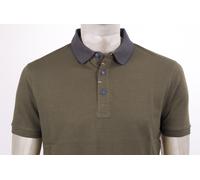 POLO UOMO MARKUP IN COTONE PIQUE 3 BOTT. CON COLLETTO A RIGHE REGULAR FIT BLU