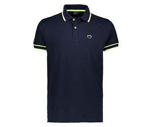 Polo Uomo Mezza/Manica BACI&ABBRACCI 95% Cotone 5% Elastan BAM1421 (Blu, XL)