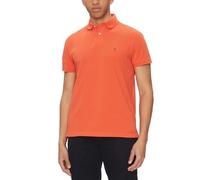 Tommy Hilfiger Uomo Maglietta Polo Maniche Corte 1985 Regular Fit, Arancione (Brilliant Orange), M