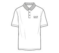 Polo EA7 Core Identity Logo manica corta bianco puro - M