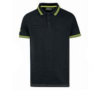 U-Power WAY, T_Shirt Polo da Uomo in Cotone, Manica Corta, Tessuto Double Stretch, Vestibilità Slim, Colletto a Costine, Capospalla Comodo e Comodo (BLACK CARBON - 3XL)