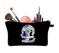 pologmase Addams Movie Cosmetici Make Up Bag mercoledì Fans Regalo Addams Film Merchandise per Donne Ragazze, mercoledì Nero, Borsa da Trucco per Fan Donne Ragazze