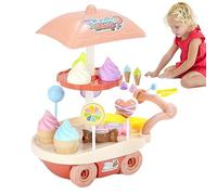 pologmase Giocattolo camioncino dei Gelati - Carrello Creativo Finta Giocattolo da Cucina con Lecca-Lecca - Mini Giocattoli da Gioco per Bambini per Regali di Compleanno per Bambini, Giocattoli