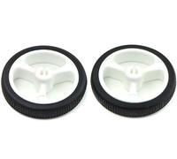 POLOLU WHEEL 32X7MM PAIR - WHITE Ruota bianca Asse: D Taglio Pz.: 2 su pulsante