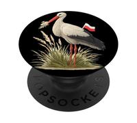 Polonia Animali Costume per gli amanti della cicogna e castoro PopSockets PopGrip Adesivo