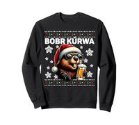 Polonia Bober Kurwa Meme Christmas Polish Beer Bober Felpa