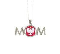 Polonia eu emblema nazionale regalo per la festa della mamma per mamma, nonna nonna collana gioielli di compleanno, Medio