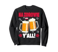 Polonia Na Zdrowie YALL Beer Toast Due Tazze Celebrazione Felpa