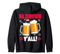 Polonia Na Zdrowie YALL Beer Toast Due Tazze Celebrazione Felpa con Cappuccio
