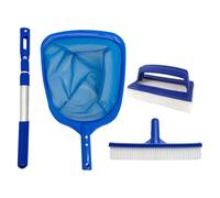 Polonizzazione detergente per piscina, combinazione di spazzole per skimmer | Set di 4 pezzi per la pulizia di piscine di installazione in giardino, foglie, sporco, insetti e so