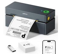 POLONO Stampante per Etichette Bluetooth, Etichettatrice Termica 4 x 6 per iOS, Android, Windows e Mac, compatibile con Amazon, Ebay, Shopify, Etsy, USPS, Grigi, 1 Pack+2 Accessori