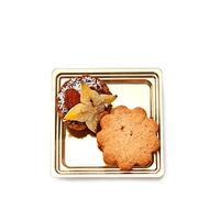 POLOPLAST 100 Mini vassoi monoporzione in plastica Oro Mignon Quadrato