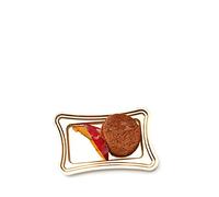 POLOPLAST 100 Mini vassoi monoporzione in plastica Oro Mignon Rettangolare 12x8 cm