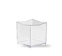 POLOPLAST PZ 25 BICCHIERINI DA CC 60 MONOPORZIONI QUADRATI KUBO IN PLASTICA TRASPARENTE PER DESSERT E FINGER FOOD