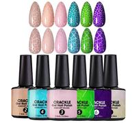 Poloso gel crackle - LED UV, gel unghie | compatta portatile | Fingernail Forma - Crackle Unghernail Manicure Forniture per donne che viaggiano Amici Outdoor Home & Salon Use