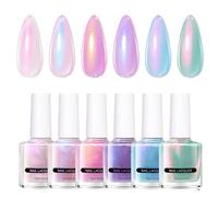 Poloso Gel Perla - Sfogli Shimmer Omil Set | SHIMMER Manicure Drawing Set, Colori Decorativi Di Unghie Per Donne Trasformare Le Unghie In Accessori Affascinanti Con Smalto Per Unghie In Gel Perla. Pre