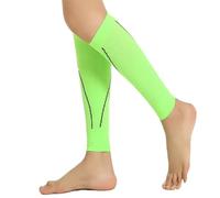 Polpaccera Compressione Protezione della copertura pressione parte inferiore gamba del gioco palla per Principianti di Giochi Sportivi(verde,XL)